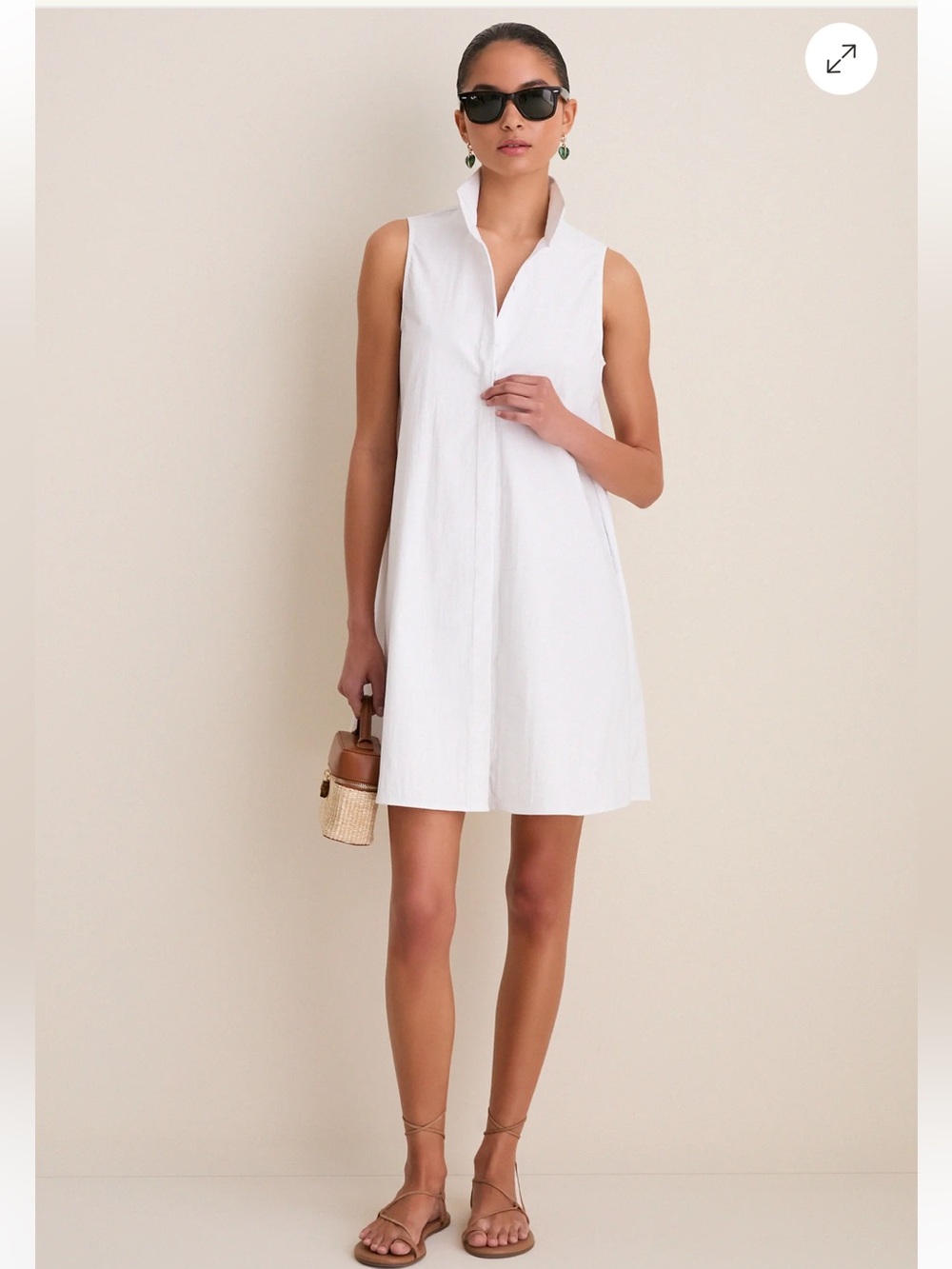 Tuckernuck White Sleevelessyy Charlie Dress Size M